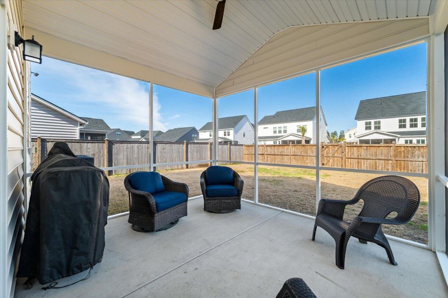 Exterior details and patio area of a home in Sweetgrass at Summers Corner, Summerville (Image 33).