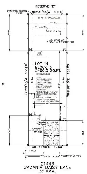 2D floor plan layout of this home in Sorella 40s, Tomball, TX (Image 3).