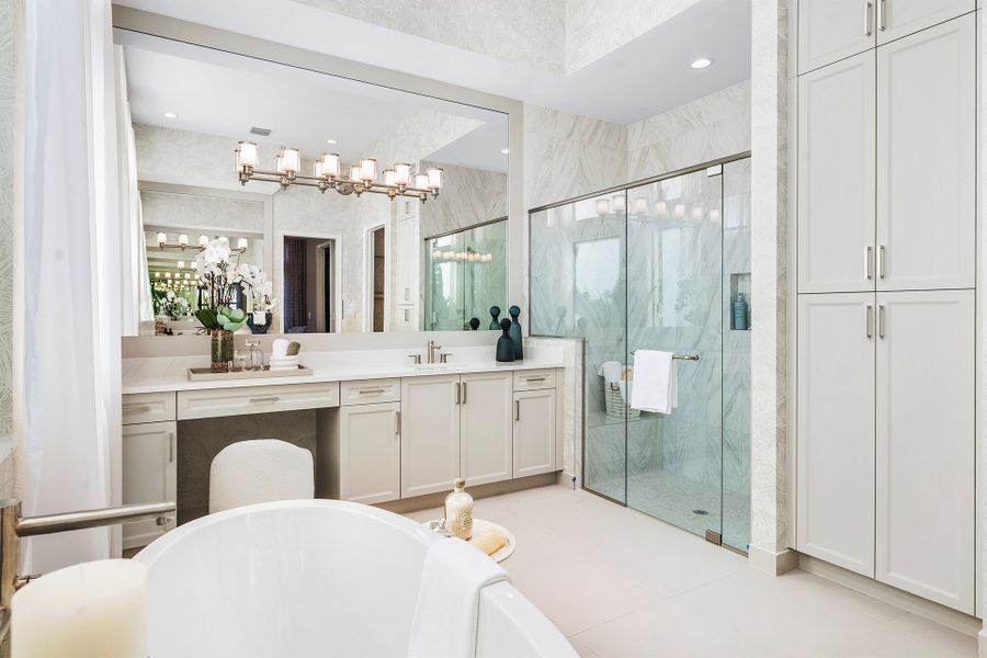 Representative furnished interior of a home built from the Belize by GL Homes in Valencia Del Mar (55+), Boynton Beach (Image 12).