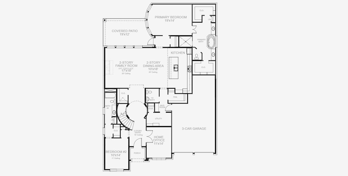 2D floor plan layout for the 3797W by Perry Homes in Lakes of Cane Island, Katy, TX (Image 4). 2D floor plan layout for the 3797W by Perry Homes in Lakes of Cane Island, Katy, TX (Image 4).