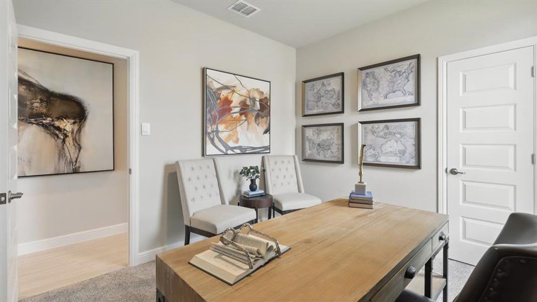 Furnished interior view inside a new home in Rock Creek Ranch, Fort Worth (Image 34). Furnished interior view inside a new home in Rock Creek Ranch, Fort Worth (Image 34).