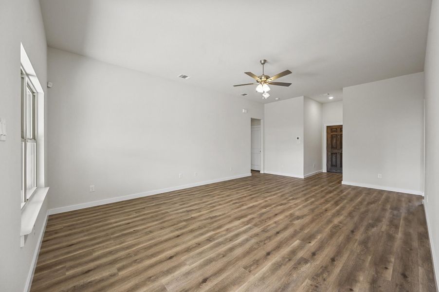Representative unfurnished interior of a home built from the Cambria I by Cheldan Homes in Sunset Ridge, Keene (Image 25). Representative unfurnished interior of a home built from the Cambria I by Cheldan Homes in Sunset Ridge, Keene (Image 25).