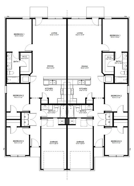 2D floor plan layout for the Nolan by Flintrock Builder in The Valley at Great Hills Duplexes, Copperas Cove, TX (Image 3). 2D floor plan layout for the Nolan by Flintrock Builder in The Valley at Great Hills Duplexes, Copperas Cove, TX (Image 3).