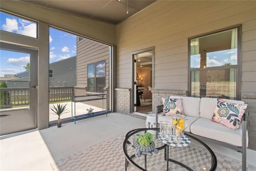 Exterior details and patio area of a home in Crofton Place Enclave, Snellville (Image 3). Exterior details and patio area of a home in Crofton Place Enclave, Snellville (Image 3).
