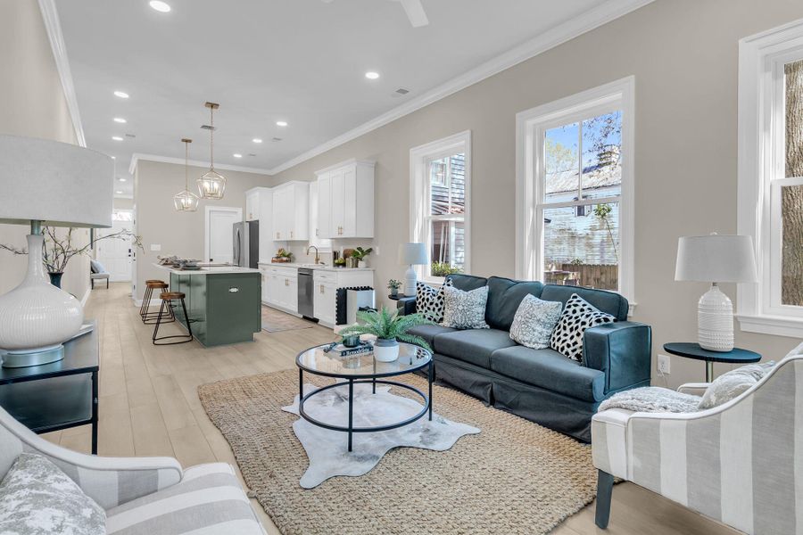 Furnished interior view inside a new home in , Charleston (Image 9).
