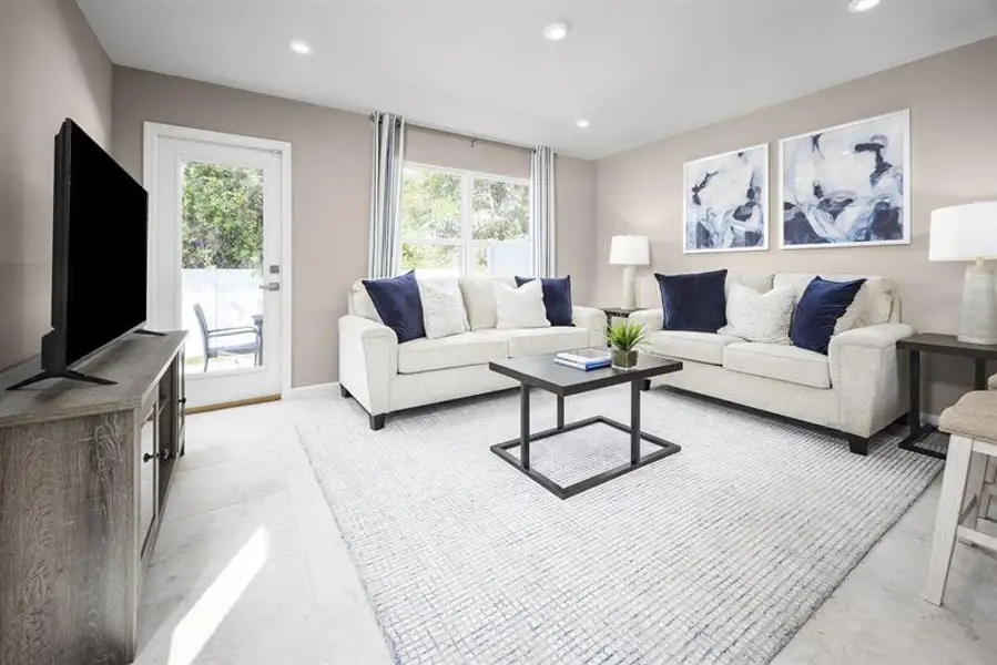Furnished interior view inside a new home in River City Villas, Jacksonville (Image 6). Furnished interior view inside a new home in River City Villas, Jacksonville (Image 6).