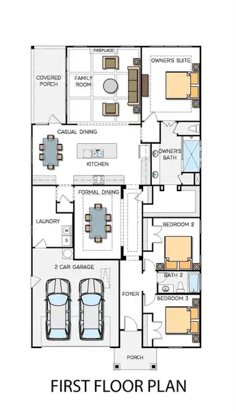 2D floor plan layout of this home in , Cornelius, NC (Image 2).