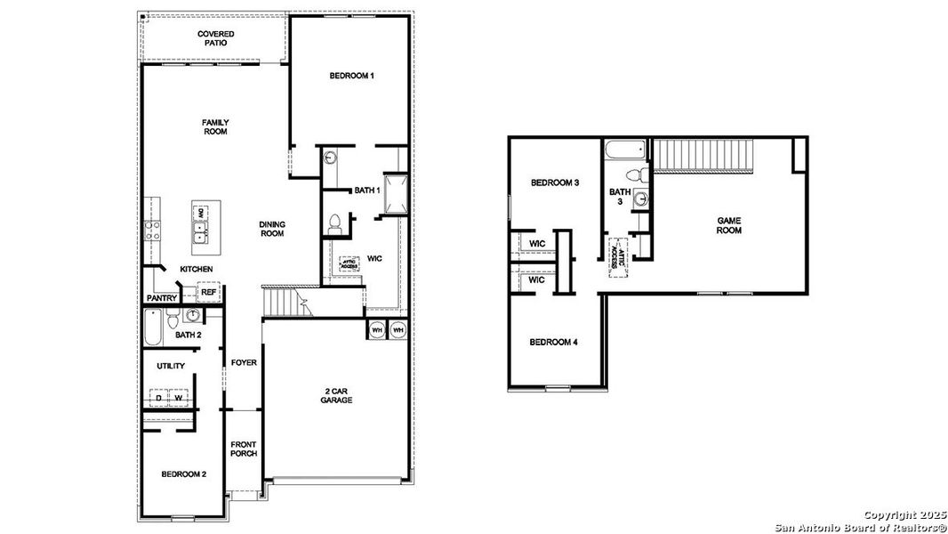 2D floor plan layout of this home in Brookstone Creek, San Antonio, TX (Image 5).