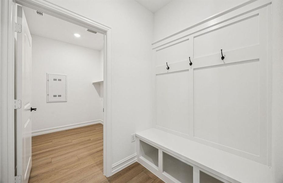 Spacious mud bench *Real home pictured Spacious mud bench *Real home pictured