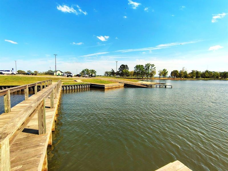 Public fishing dock and boat ramps