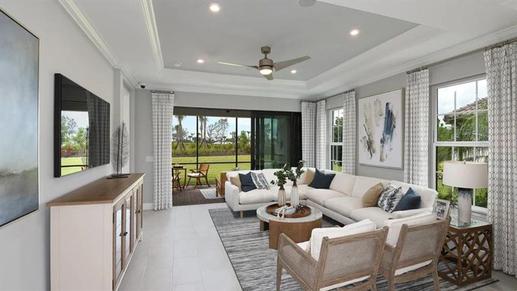 Furnished interior view inside a new home in Esplanade at Azario Lakewood Ranch, Bradenton (Image 19).