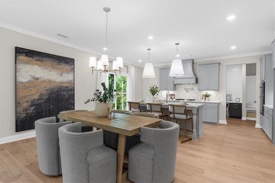 Furnished interior view inside a new home in , Flowery Branch (Image 32).