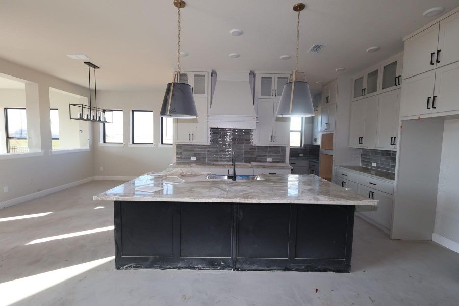 In-progress construction of a new home in Harvest Green 65', Richmond, TX (Image 8).