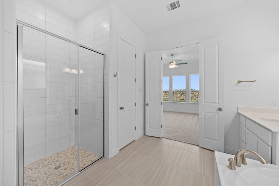 Walk-in shower in Primary Bath
