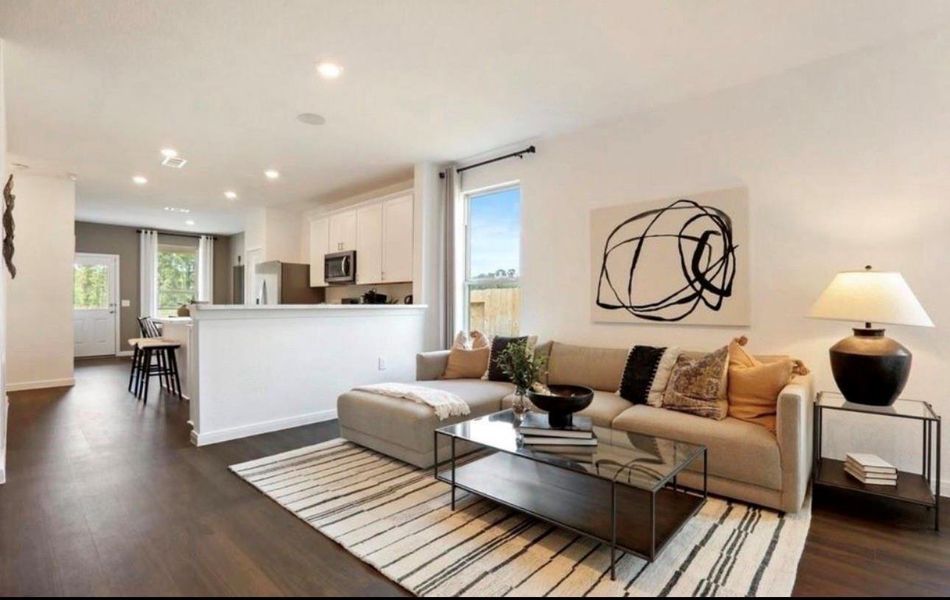 Furnished interior view inside a new home in The Pines At Seven Coves, Conroe (Image 8). Furnished interior view inside a new home in The Pines At Seven Coves, Conroe (Image 8).