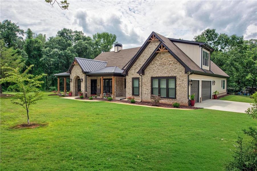 Front exterior of a new home in , Jefferson, GA, highlighting curb appeal (Image 24). Front exterior of a new home in , Jefferson, GA, highlighting curb appeal (Image 24).