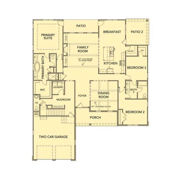 2D floor plan layout for the Carter by Kerley Family Homes in Walters Creek, Douglasville, GA (Image 4). 2D floor plan layout for the Carter by Kerley Family Homes in Walters Creek, Douglasville, GA (Image 4).