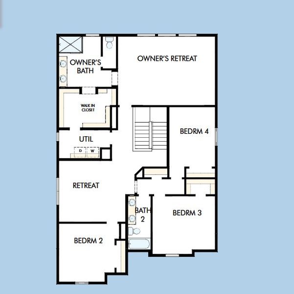 2D floor plan layout for the The Reserva by David Weekley Homes in Artesa at Soleo, San Tan Valley, AZ (Image 4). 2D floor plan layout for the The Reserva by David Weekley Homes in Artesa at Soleo, San Tan Valley, AZ (Image 4).
