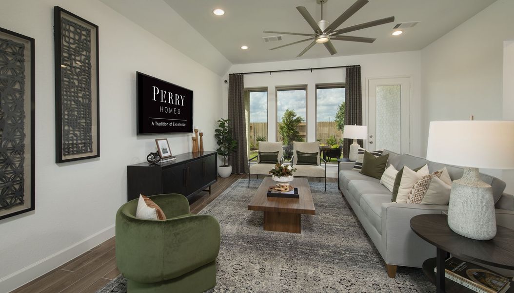 Furnished interior view inside a new home in Marvida, Cypress (Image 7).