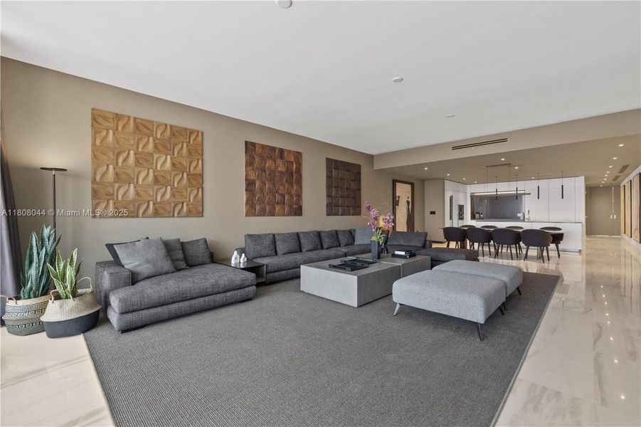 Furnished interior view inside a new home in Aston Martin Residences, Miami (Image 3).