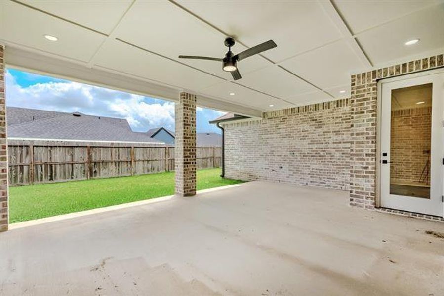 Exterior details and patio area of a home in , Beaumont (Image 4). Exterior details and patio area of a home in , Beaumont (Image 4).