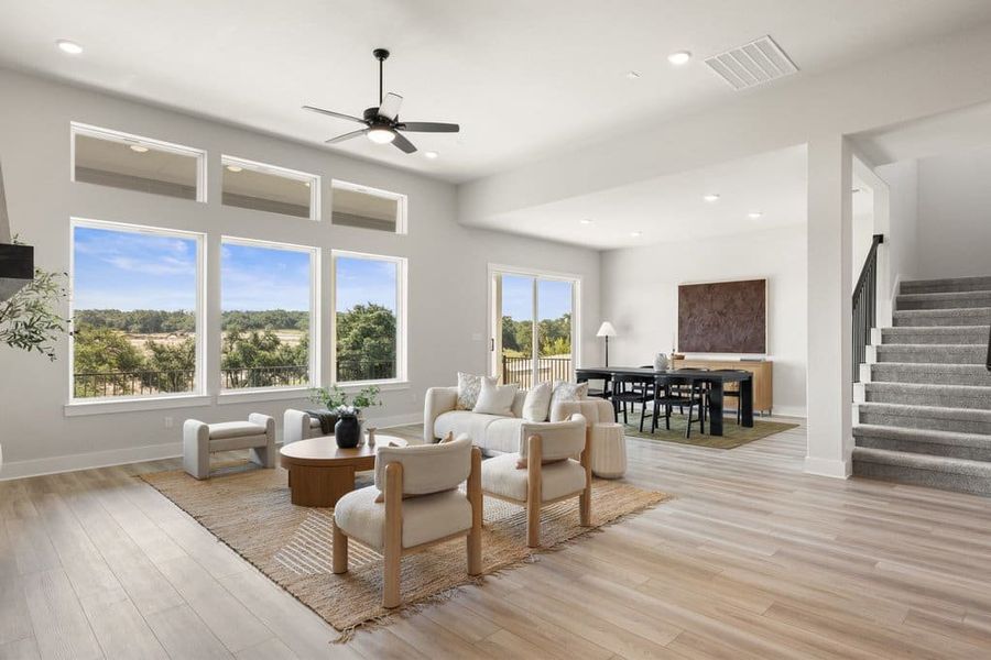 Furnished interior view inside a new home in Lariat, Liberty Hill (Image 19).