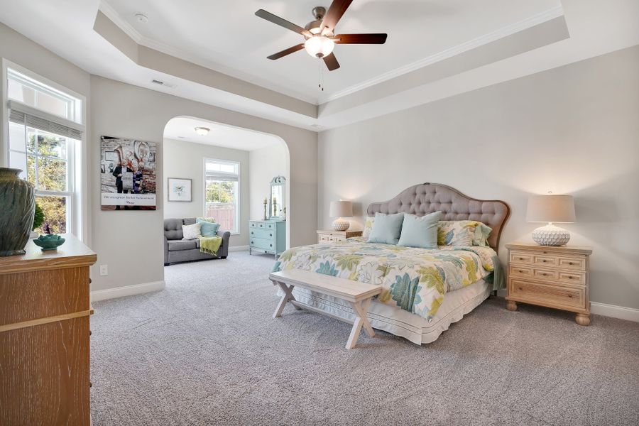 Representative furnished interior of a home built from the Portico by McKee Homes in The Cottages at 78 North, Sanford (Image 11).
