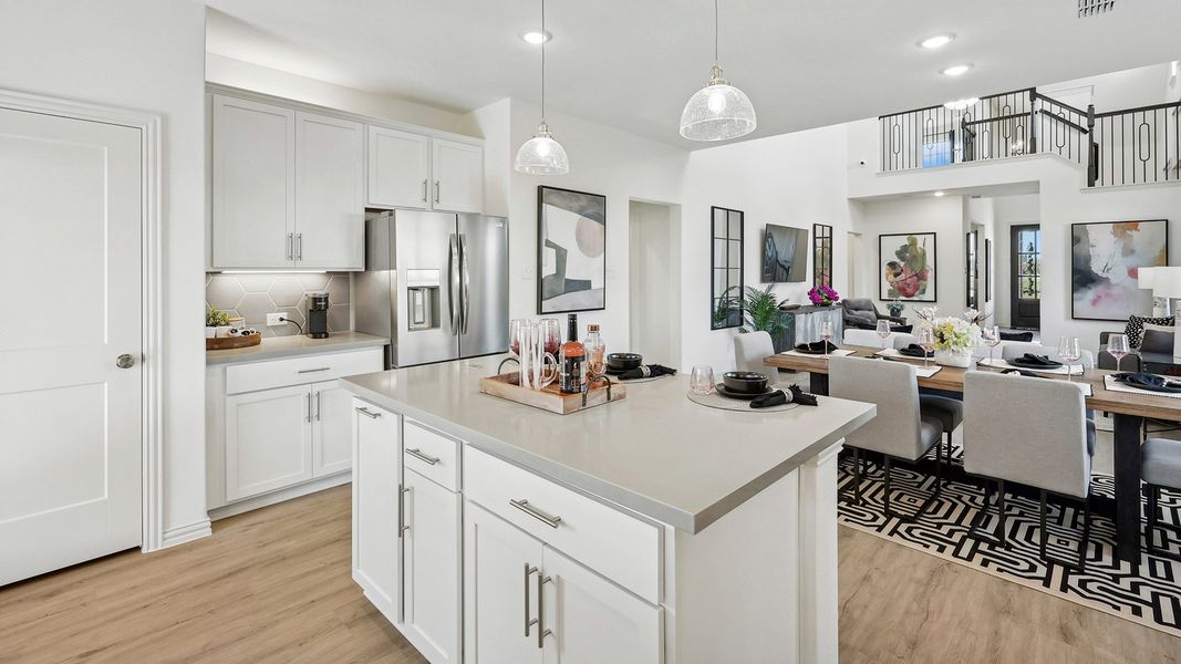 Representative furnished interior of a home built from the Meridian by Brightland Homes in Walden Pond, Forney (Image 8). Representative furnished interior of a home built from the Meridian by Brightland Homes in Walden Pond, Forney (Image 8).