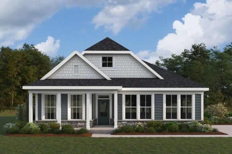 Representative exterior photo of a completed home built from the Linden by Fischer Homes in Easton Park, Dallas, GA (Image 8).
