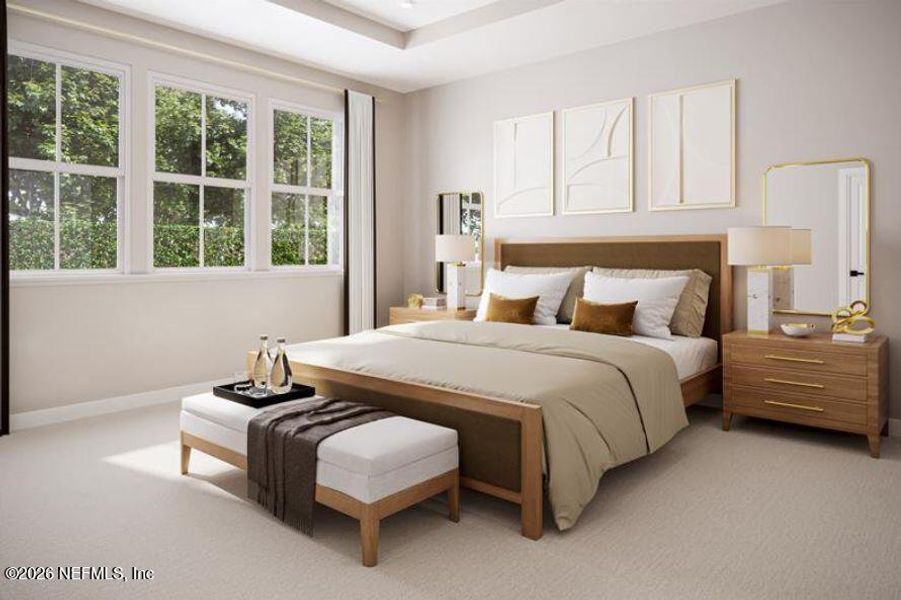 Furnished interior view inside a new home in Seminole Palms Single-Family Homes, Palm Coast (Image 2).