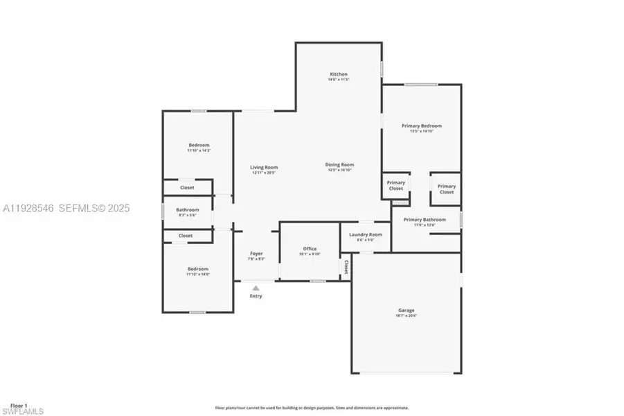 2D floor plan layout of this home in , Lehigh Acres, FL (Image 3).