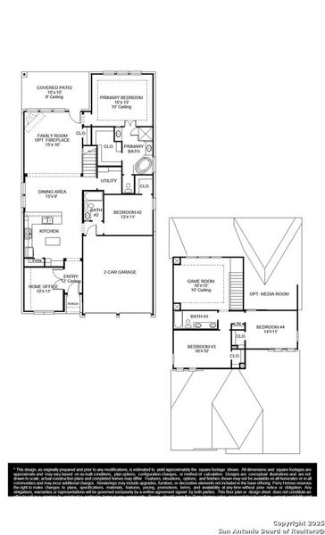 2D floor plan layout of this home in Meadows Of Mill Creek 50', Seguin, TX (Image 2). 2D floor plan layout of this home in Meadows Of Mill Creek 50', Seguin, TX (Image 2).
