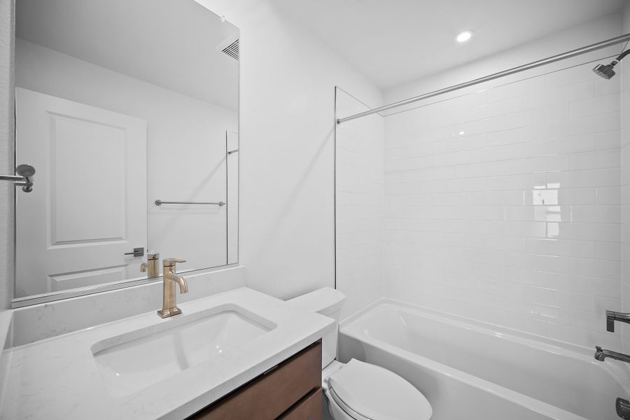 Furnished interior view inside a new home in Lyric at RidgeGate Townhomes, Lone Tree (Image 12).