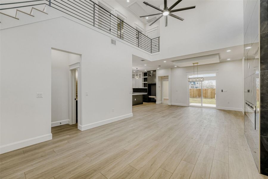 The open floor plan connects both floors making entertaining a breeze.