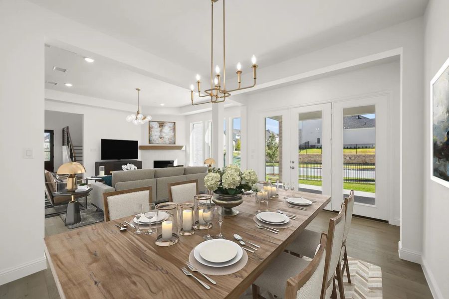The Violet Dining  & Family Room - virtually staged