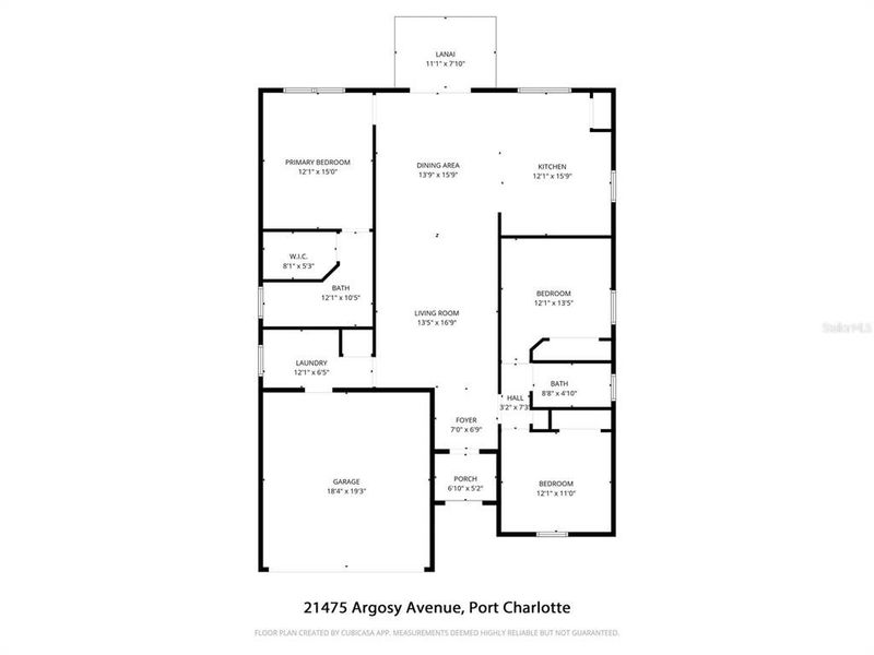 2D floor plan layout of this home in , Port Charlotte, FL (Image 3).