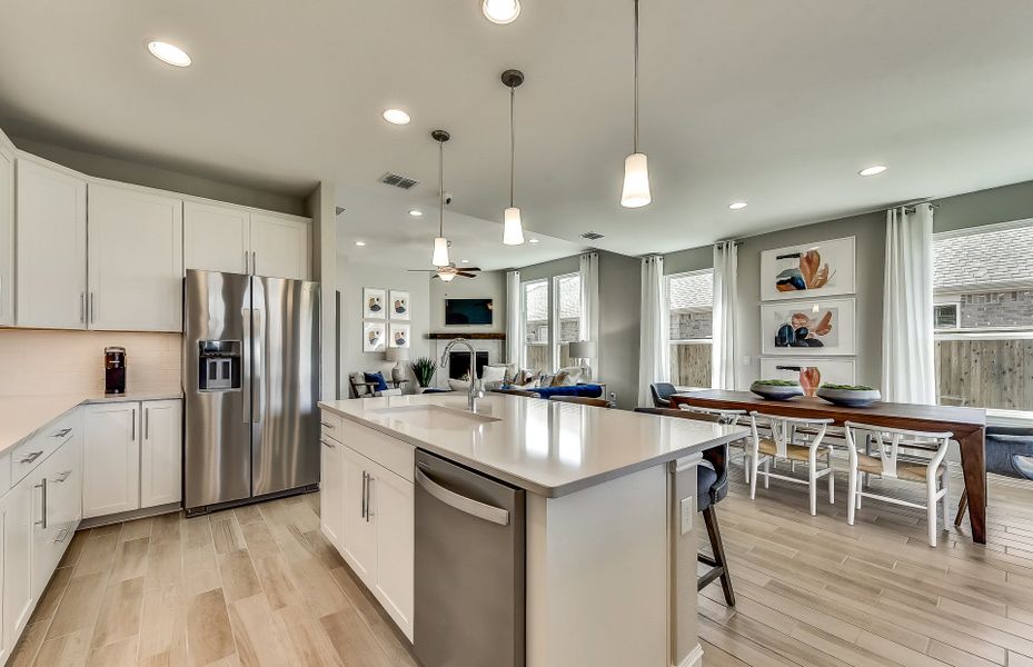 Abundant cabinet space in kitchen