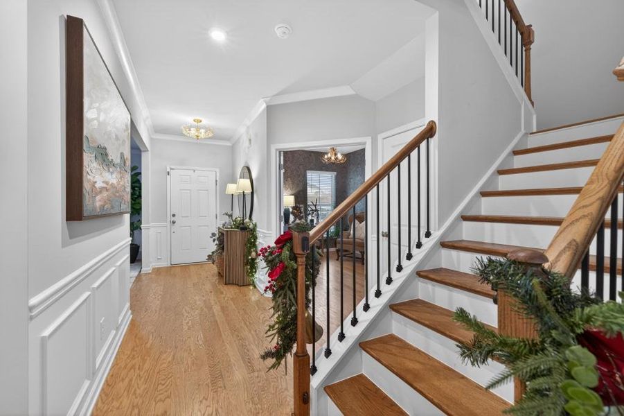 Furnished interior view inside a new home in Reunion, Flowery Branch (Image 31). Furnished interior view inside a new home in Reunion, Flowery Branch (Image 31).