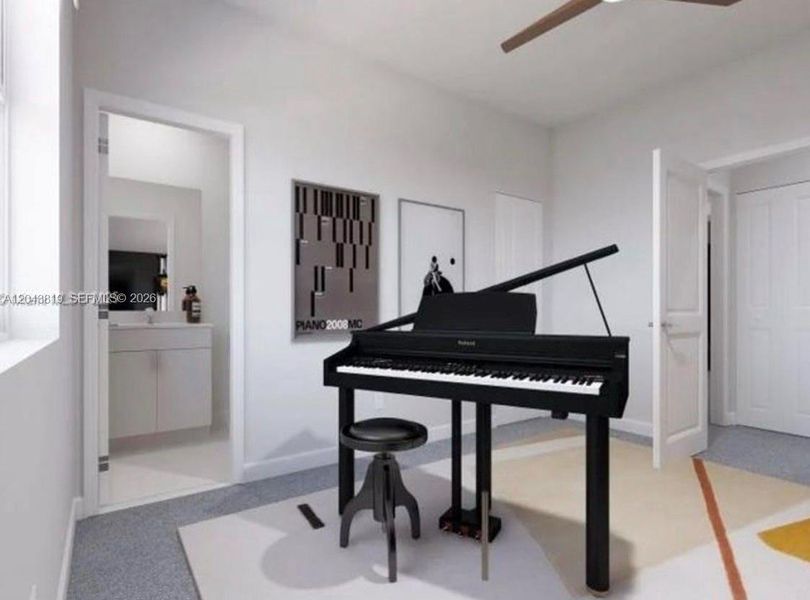 Furnished interior view inside a new home in , Miami (Image 6). Furnished interior view inside a new home in , Miami (Image 6).