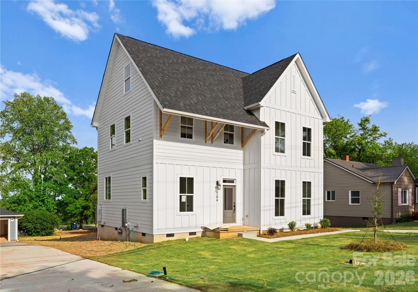 Exterior details and patio area of a home in , Belmont (Image 30).