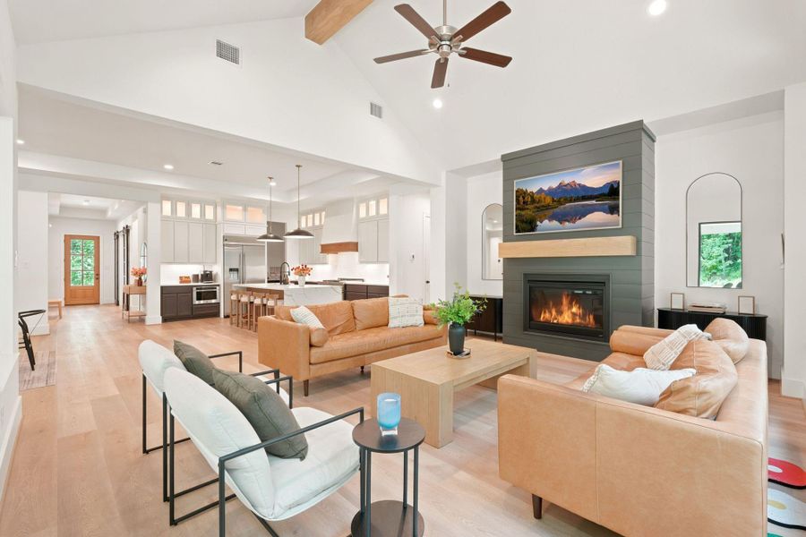 Furnished interior view inside a new home in , New Waverly (Image 44).