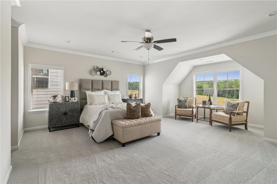 Furnished interior view inside a new home in , Flowery Branch (Image 16).