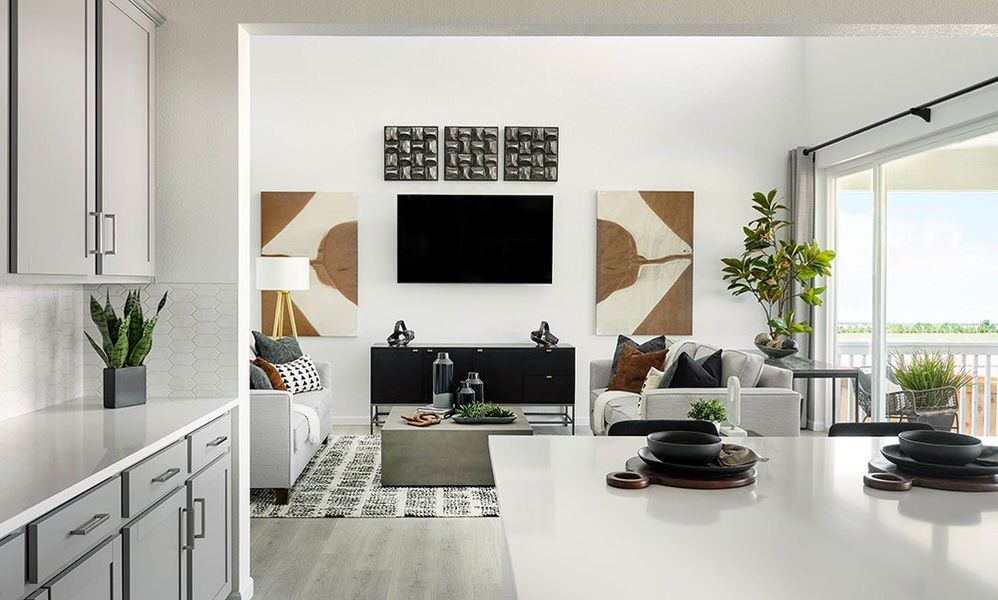Representative furnished interior of a home built from the Ridgway by Taylor Morrison in The Fields at Looking Glass Town Collection, Parker (Image 13).