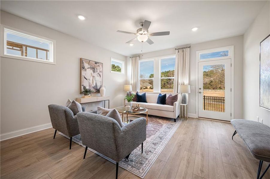 Furnished interior view inside a new home in , Cartersville (Image 9).