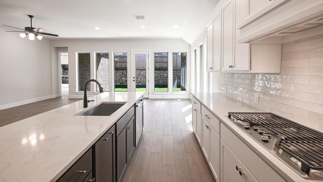 Furnished interior view inside a new home in Crosswinds, Kyle (Image 10).