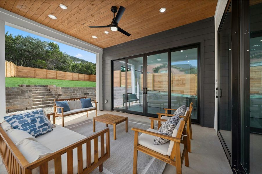 Exterior details and patio area of a home in , Leander (Image 23). Exterior details and patio area of a home in , Leander (Image 23).