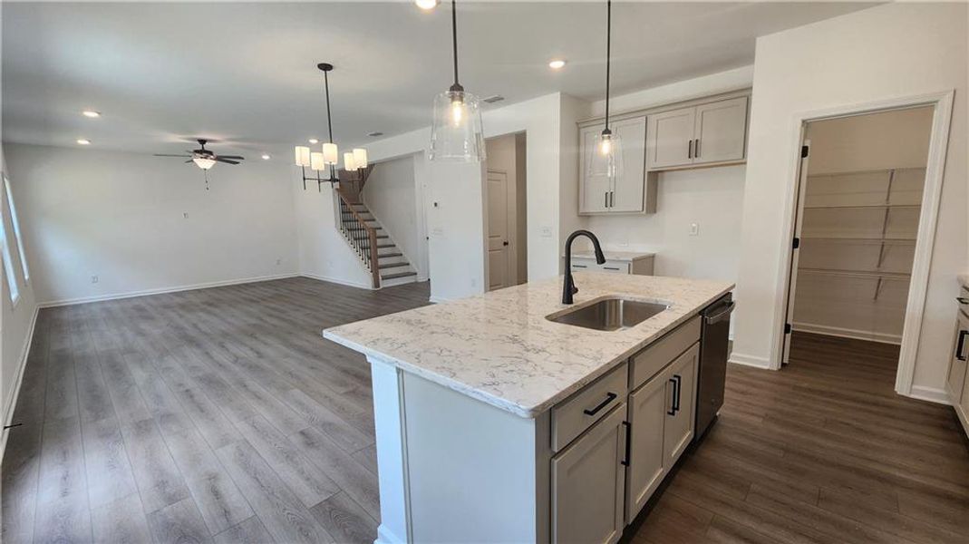 Furnished interior view inside a new home in The Estates at Casteel, Bethlehem (Image 9).