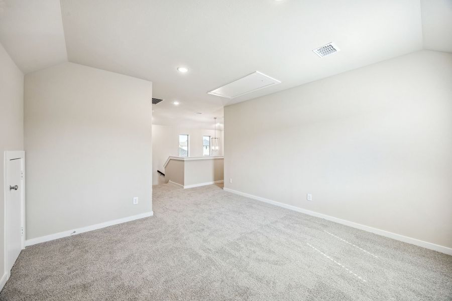 Game Room in the Willow home plan by Trophy Signature Homes – REPRESENTATIVE PHOTO