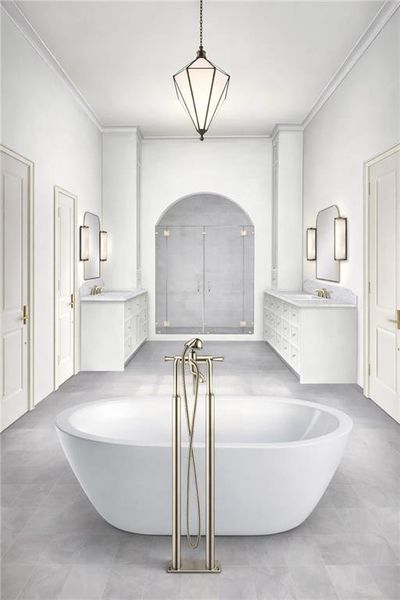 Furnished interior view inside a new home in , Milton (Image 10).