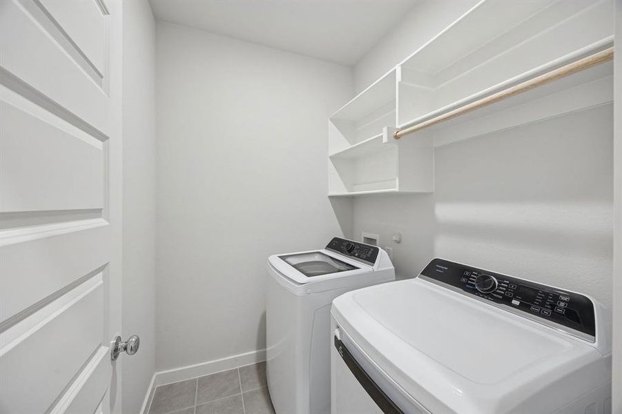 Utility room in the Oak II home plan by Trophy Signature Homes – REPRESENTATIVE PHOTO Utility room in the Oak II home plan by Trophy Signature Homes – REPRESENTATIVE PHOTO